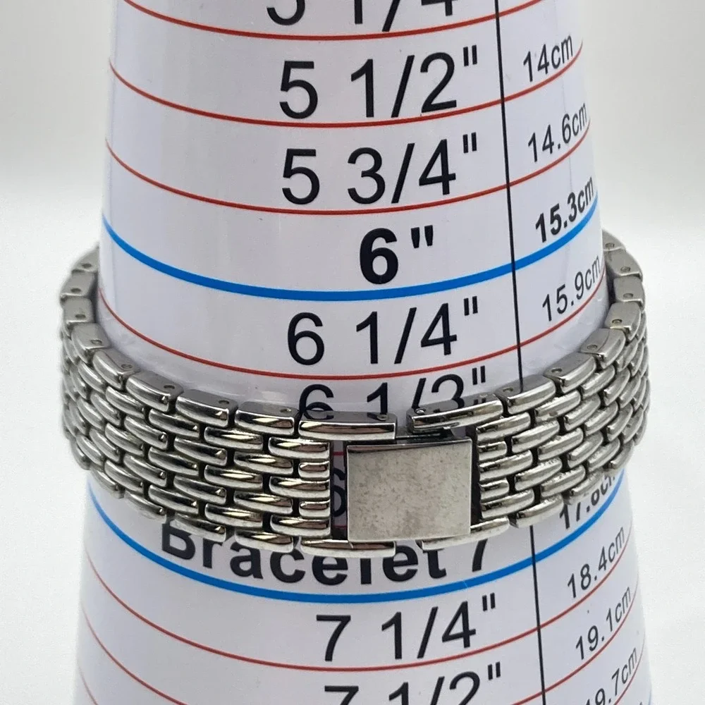Armitron Now Women's Watch 28mm Silver Tone Crystals MOP Dial New Battery 6.75